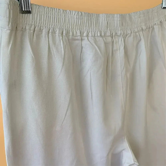 Appraisal New Linen Blend Straight Leg High Waist Pants Size XL Ivory White - Picture 9 of 15